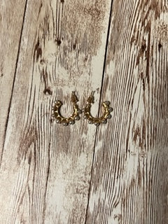 Small Hoops with Pearl Inlays