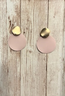 Light Pink Metal Earrings