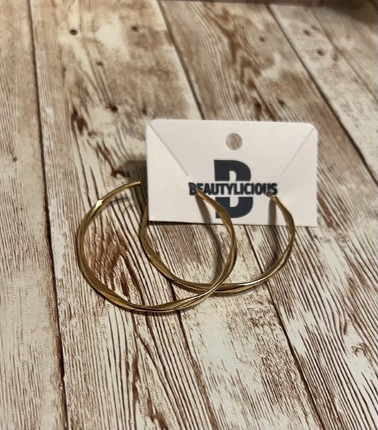 Large Wavy Hoops
