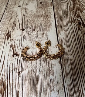 Thick Twist Small Hoops