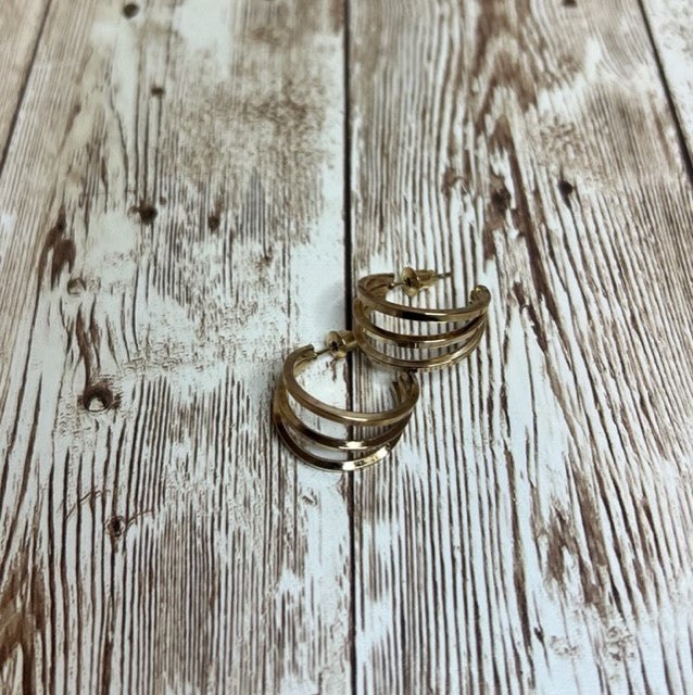 3 Half Moon Earrings